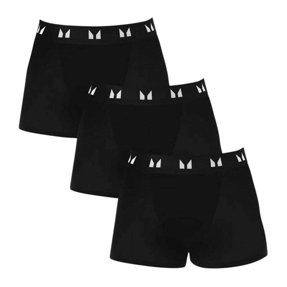 MyProtein Mens Cotton Classic Boxer Shorts (Pack of 3) / Black